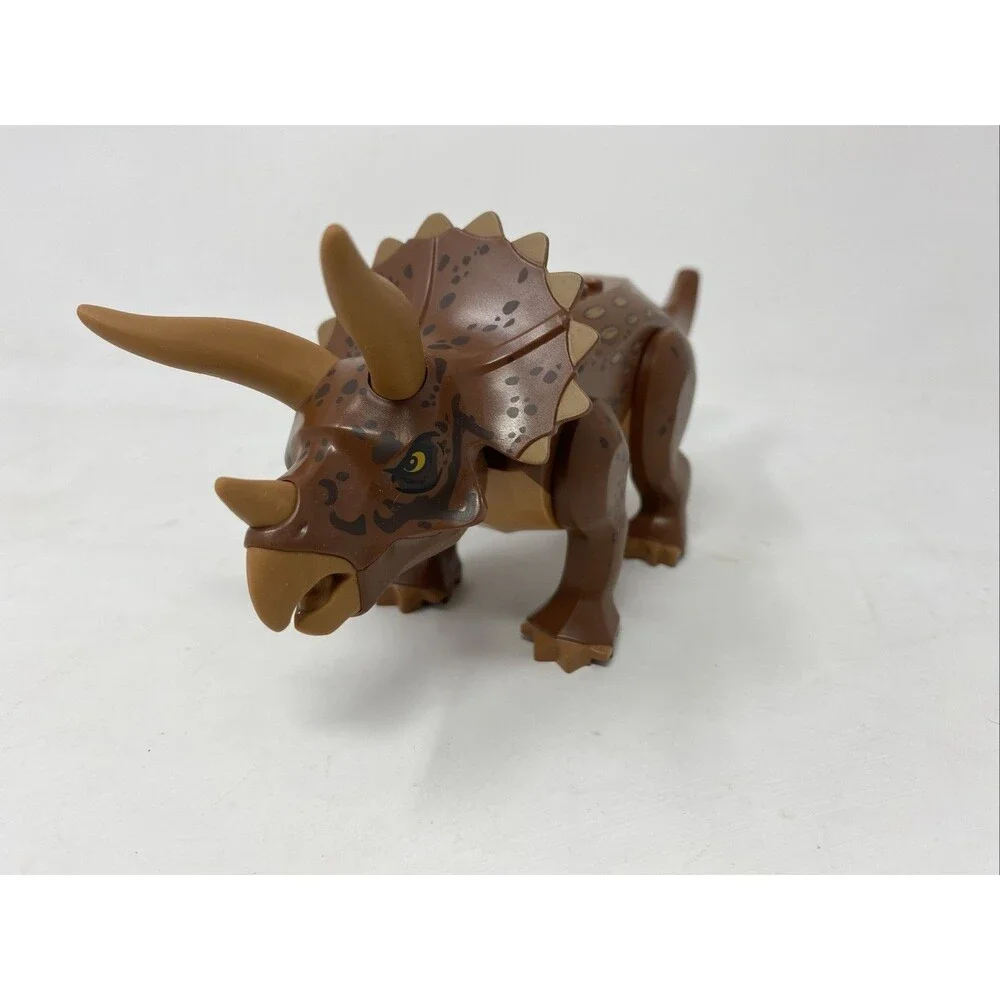 Lego Dinosaur Triceratops Minifigure Red Brown Jurassic World 76959 2010